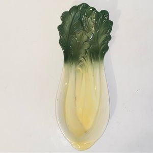 Vintage 1950s Cardinal USA Celery Shaped Relish Celery Tray Dish MCM Kitsch